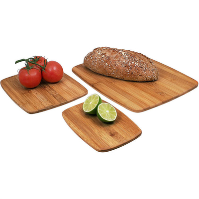 रसोई के लिए प्रतिवर्ती बहुउद्देशीय प्राकृतिक बांस चॉपिंग बोर्ड 9 X 6 इंच