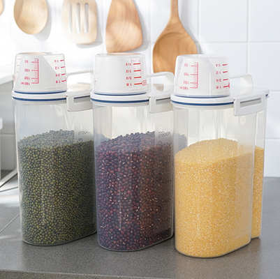 एयरटाइट राइस कंटेनर 3kg Bpa फ़्री डिस्पेंसर कीपर्स