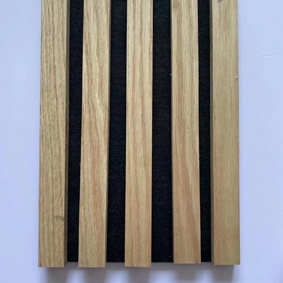 दीवार के लिए लकड़ी की पट्टी एमडीएफ ध्वनिक पैनल ध्वनि अवशोषित 21 मिमी