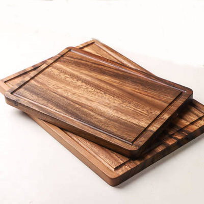 रसोई 15 मिमी अखरोट की लकड़ी काटने का बोर्ड आसान साफ ​​सतह गैर पर्ची