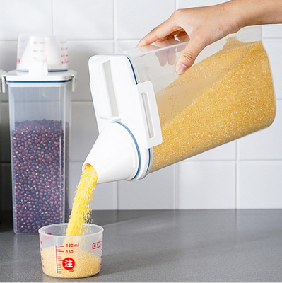 एयरटाइट राइस कंटेनर 3kg Bpa फ़्री डिस्पेंसर कीपर्स