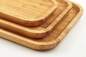 आयताकार प्राकृतिक लकड़ी की बांस की खाने की प्लेट सर्विंग ट्रे