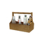 घरेलू उत्पाद बाथरूम के लिए लकड़ी का भंडारण बॉक्स 26x20x14 सेमी हैंडल के साथ