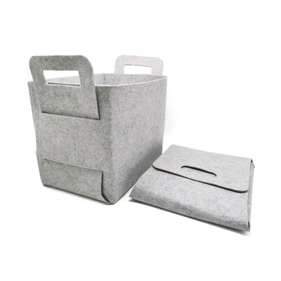 पॉलिएस्टर बंधने योग्य भंडारण टोकरी लगा 13.8 &quot;X10.2&quot; X8.6 &quot;
